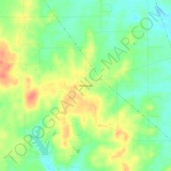 Whiteoak topographic map, elevation, terrain