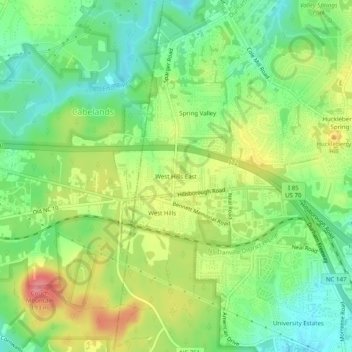 West Hills East topographic map - Thumbnail 