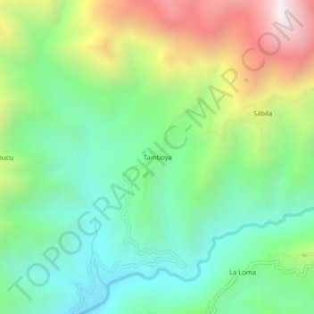 Tamboya topographic map, elevation, terrain