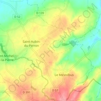 La Troudière topographic map, elevation, terrain