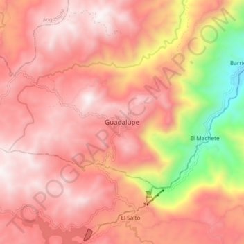 Guadalupe topographic map, elevation, terrain
