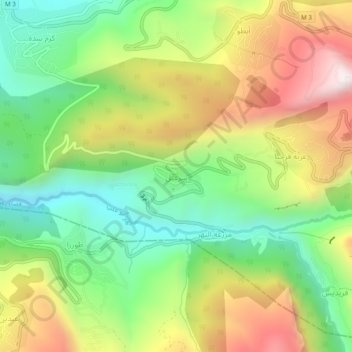 Seraal topographic map, elevation, terrain