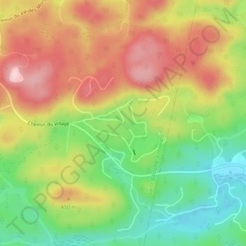 Domaine-Alpine topographic map, elevation, terrain