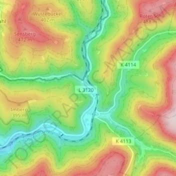 Gaimühle topographic map, elevation, terrain