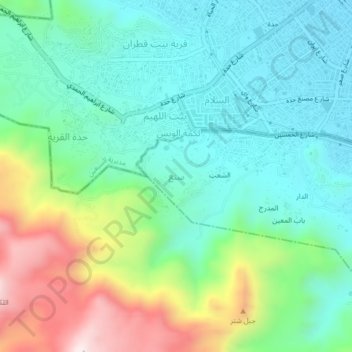 سنع topographic map, elevation, terrain
