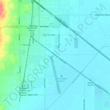 Ellis topographic map, elevation, terrain