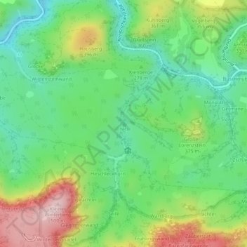 Yeti topographic map, elevation, terrain