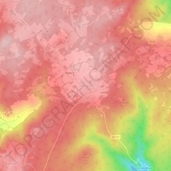 Krnica topographic map, elevation, terrain