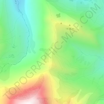 Col de crabe topographic map, elevation, terrain