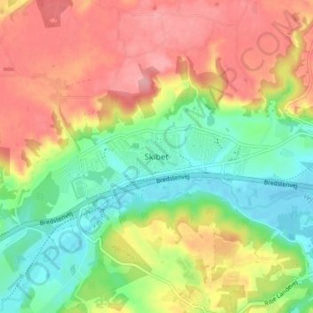 Skibet topographic map, elevation, terrain