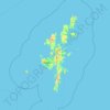Shetlandinseln topographic map, elevation, terrain