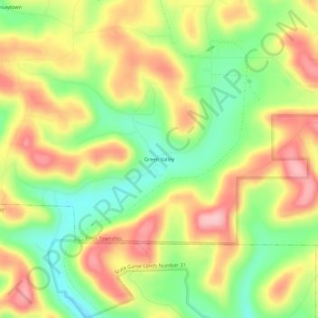 Green Valley topographic map, elevation, terrain