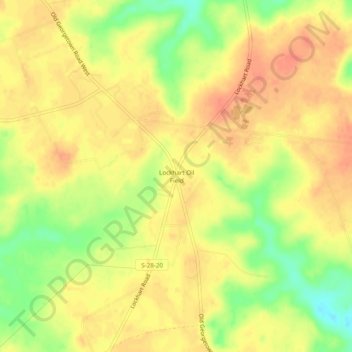 Lockhart Oil Field topographic map, elevation, terrain