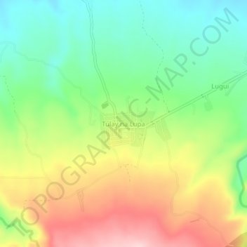 Tulay na Lupa topographic map, elevation, terrain