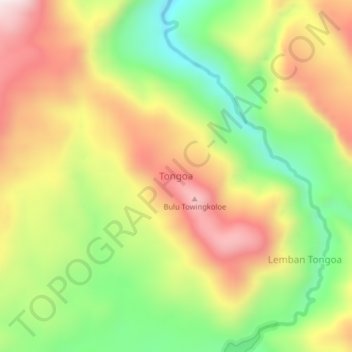 Tongoa topographic map, elevation, terrain