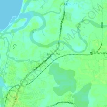 Jayabima topographic map, elevation, terrain