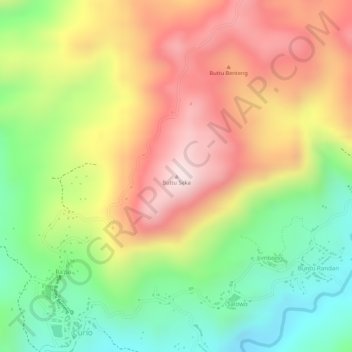 Buttu Seka topographic map, elevation, terrain