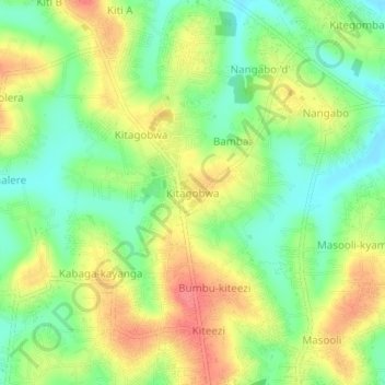 Kitagobwa topographic map, elevation, terrain