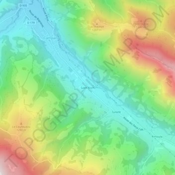 Saint Roch topographic map, elevation, terrain