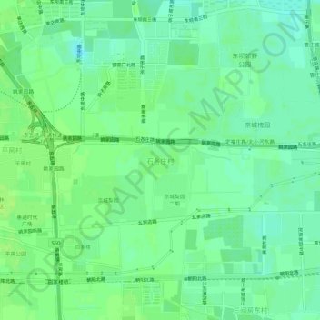 Shigezhuang topographic map, elevation, terrain