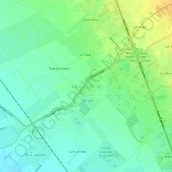 Estación Colina topographic map, elevation, terrain