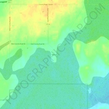 Nakoda topographic map, elevation, terrain