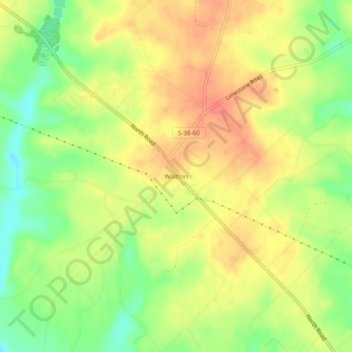 Wolfton topographic map, elevation, terrain