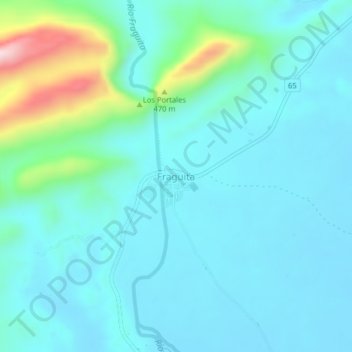 Fraguita topographic map, elevation, terrain