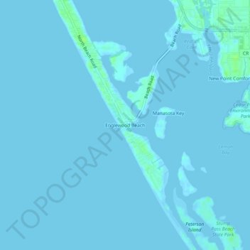 Englewood Beach topographic map, elevation, terrain