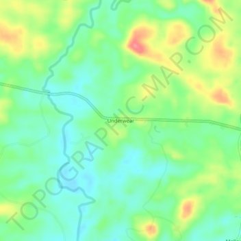 Underwear topographic map, elevation, terrain