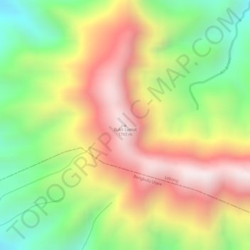 Bukit Lumut topographic map, elevation, terrain