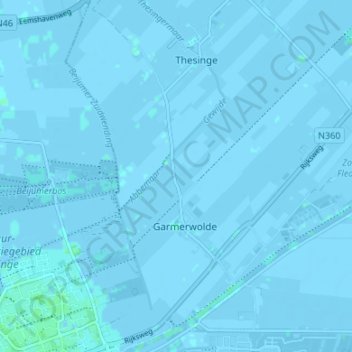 Lageweg topographic map, elevation, terrain