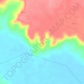 Monte Alegre topographic map, elevation, terrain