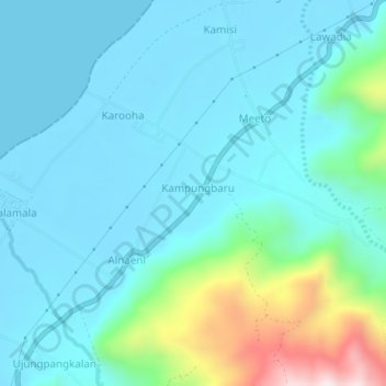 Tiwu topographic map, elevation, terrain