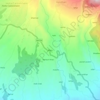 jalrehr topographic map, elevation, terrain