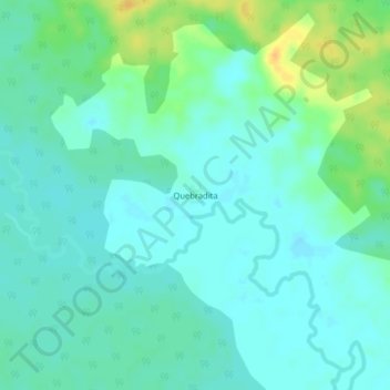 Quebradita topographic map, elevation, terrain