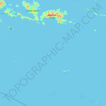 Lebrun Islands topographic map, elevation, terrain