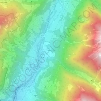 Windegg topographic map, elevation, terrain