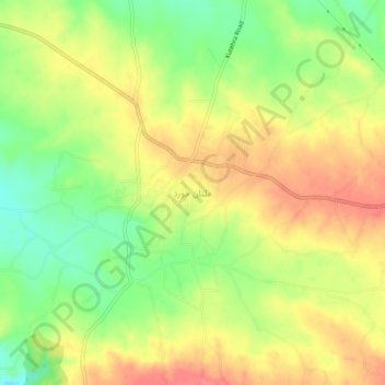 Multan Khurd topographic map, elevation, terrain