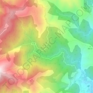 Bergeries de Pezzo topographic map, elevation, terrain