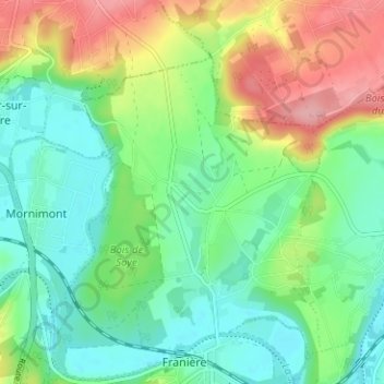 Jodion topographic map, elevation, terrain