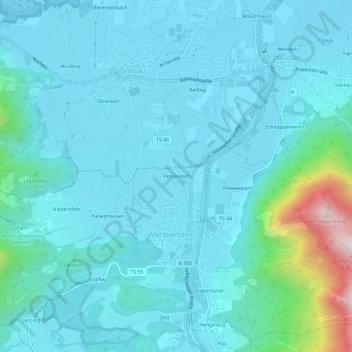 Pettendorf topographic map, elevation, terrain