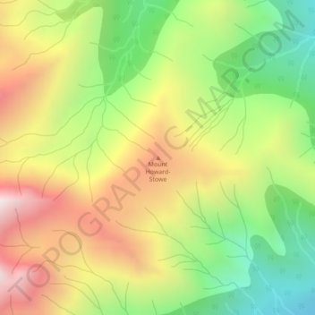 Mount Howard-Stowe topographic map, elevation, terrain