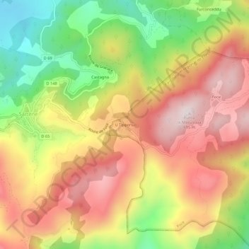 U Tipponu topographic map, elevation, terrain