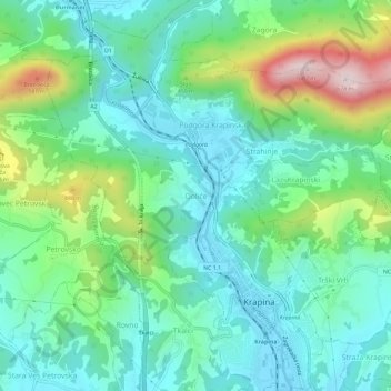 Doliće topographic map, elevation, terrain