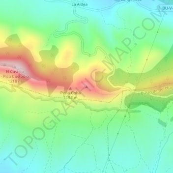 Carrascal topographic map, elevation, terrain