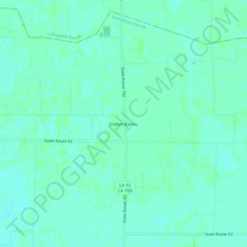 Indian Bayou topographic map, elevation, terrain