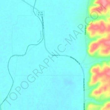 Reddish topographic map, elevation, terrain