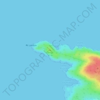 Lenga topographic map, elevation, terrain