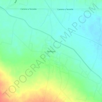 De Rojas topographic map, elevation, terrain